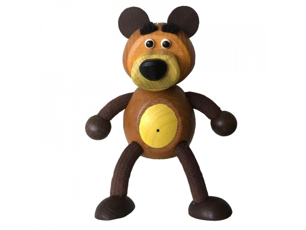 Bear Funny Handcrafted Wooden Jumpie