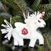 Snowflake Unicorn Wool Ornament