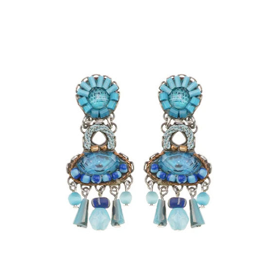 Horizon Blue Bayou Blue Beaded Earrings by Ayala Bar
