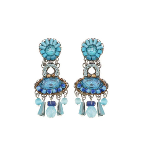 Horizon Blue Bayou Blue Beaded Earrings by Ayala Bar