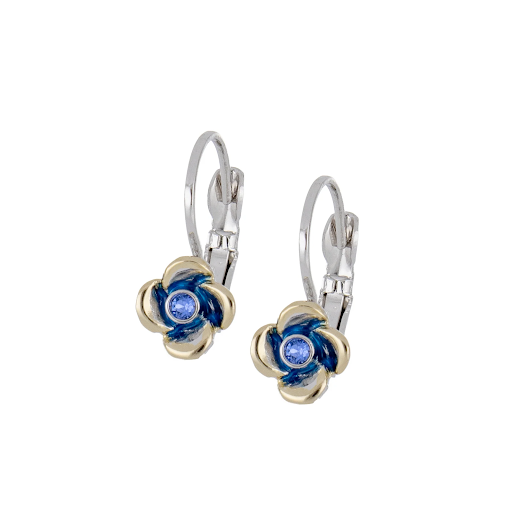Novelão Collection One Flower Two-Tone French Wire Earrings by John Medeiros