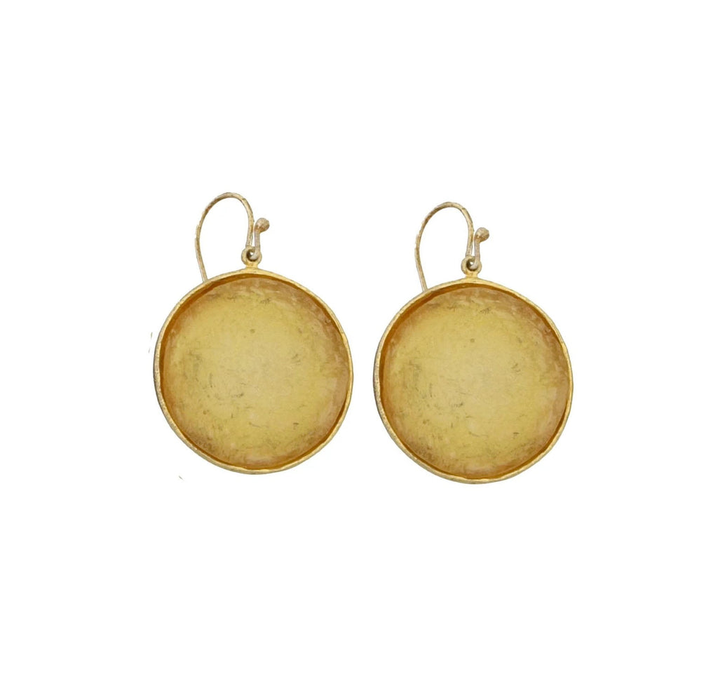 Amber Bubble Large Wire Earrings by Michael Michaud