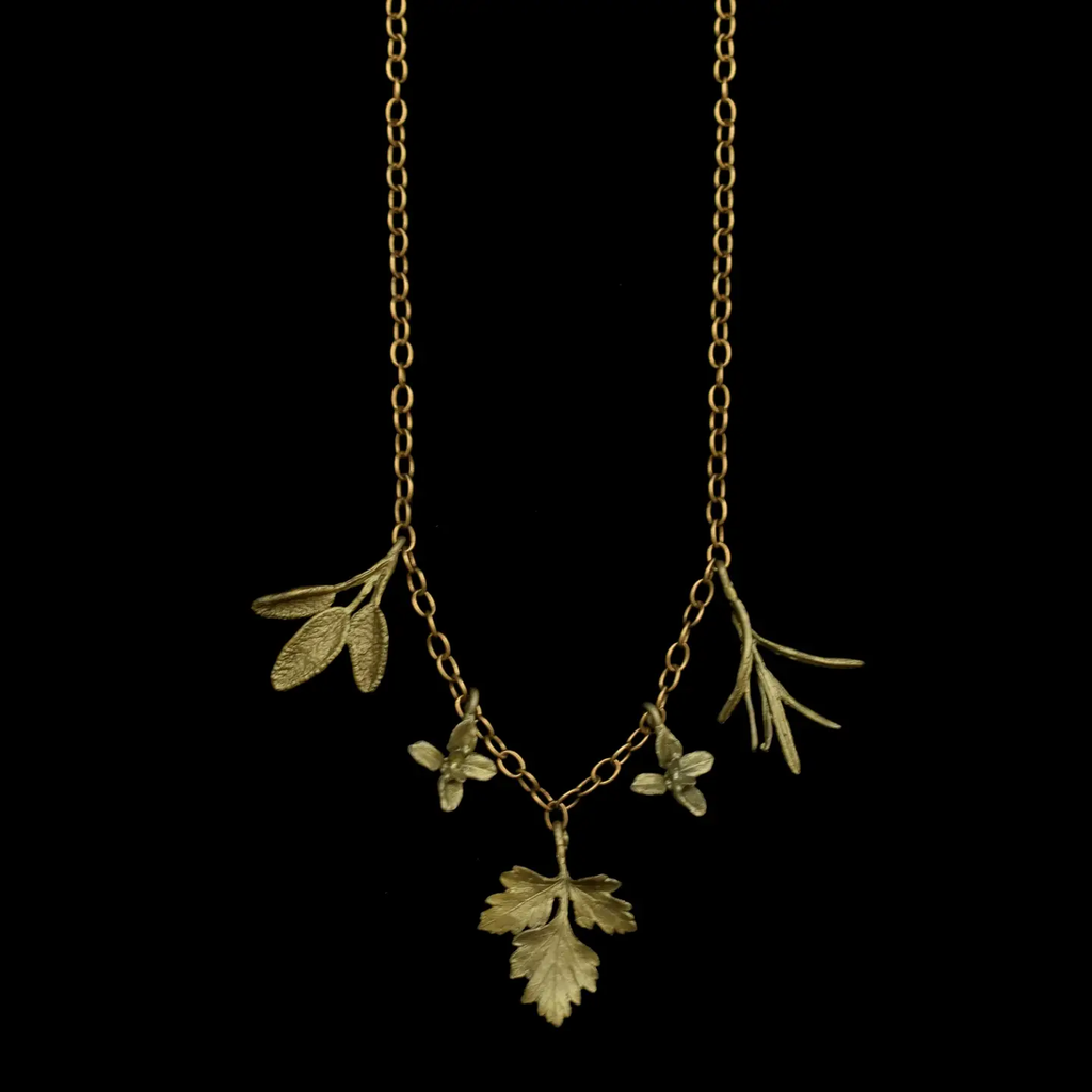 Petite Herb 16 Inch Adjustable Charm Necklace by Michael Michaud