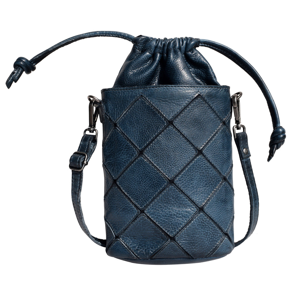 Payne Leather Crossbody in Denim