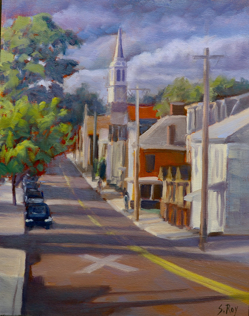 Christ Chapel and North Washington Street, Gettysburg by Simonne Roy