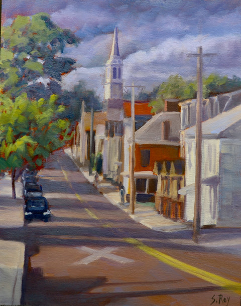 Christ Chapel and North Washington Street, Gettysburg by Simonne Roy