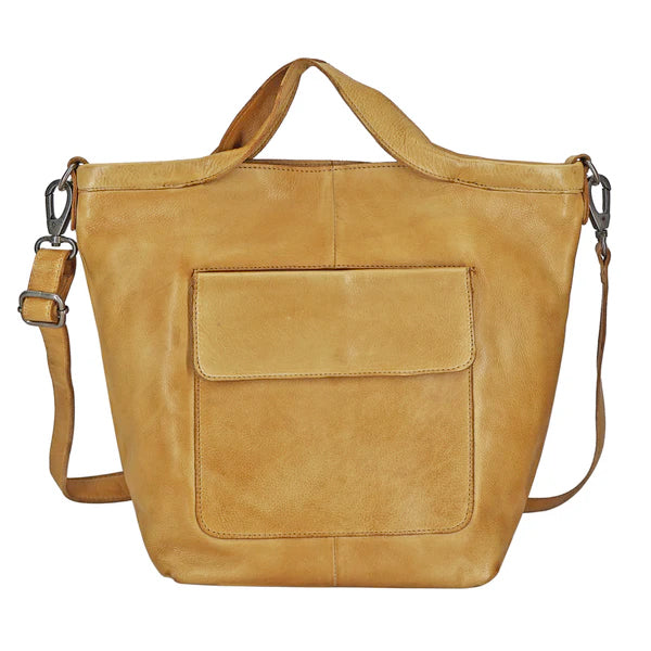 Bianca Leather Tote in Camel