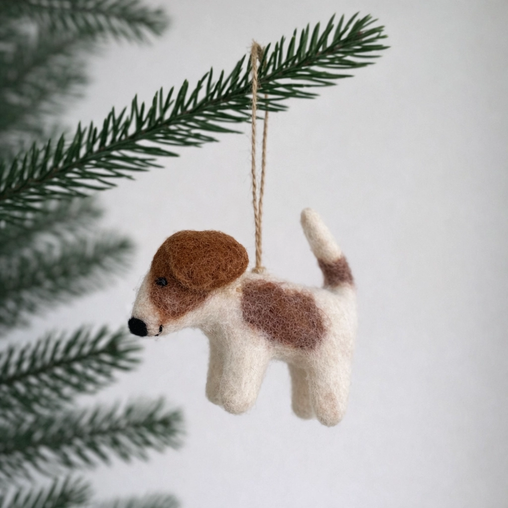 Choco Dog Wool Ornament