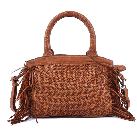 Grace Leather Crossbody in Cognac
