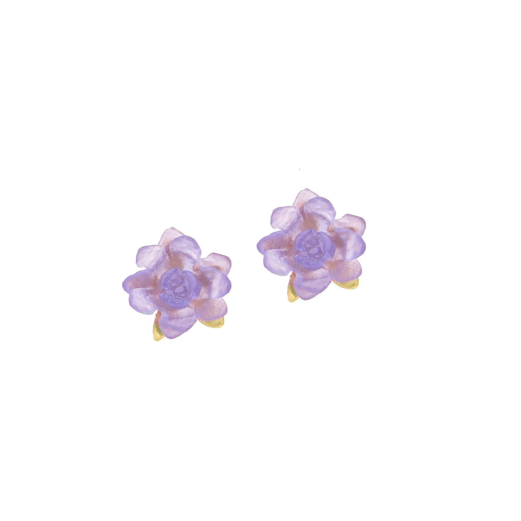 Water Lily Iris Post Earrings by Michael Michaud