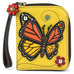Monarch Butterfly Zip-Around Wallet in Mustard by Chala