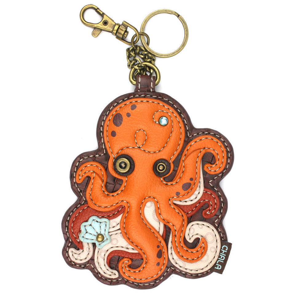 Octopus A Coin Purse and Key Chain by Chala