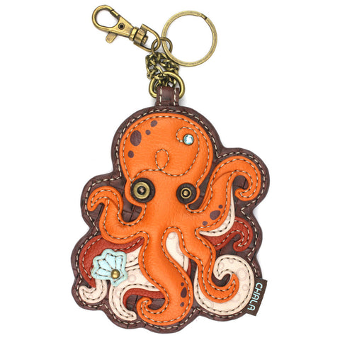 Octopus A Coin Purse and Key Chain by Chala