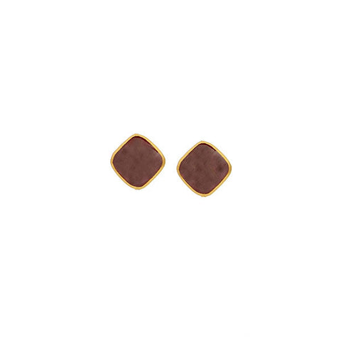 Bubble Diamonds Post Earrings - Dark Purple by Michael Michaud