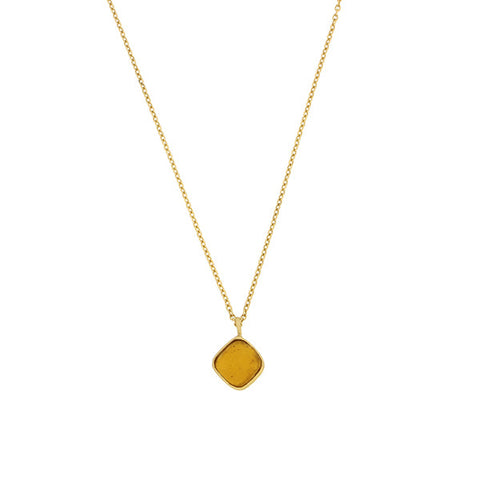 Bubble Diamond 16 Inch Adjustable Pendant Necklace - Amber by Michael Michaud