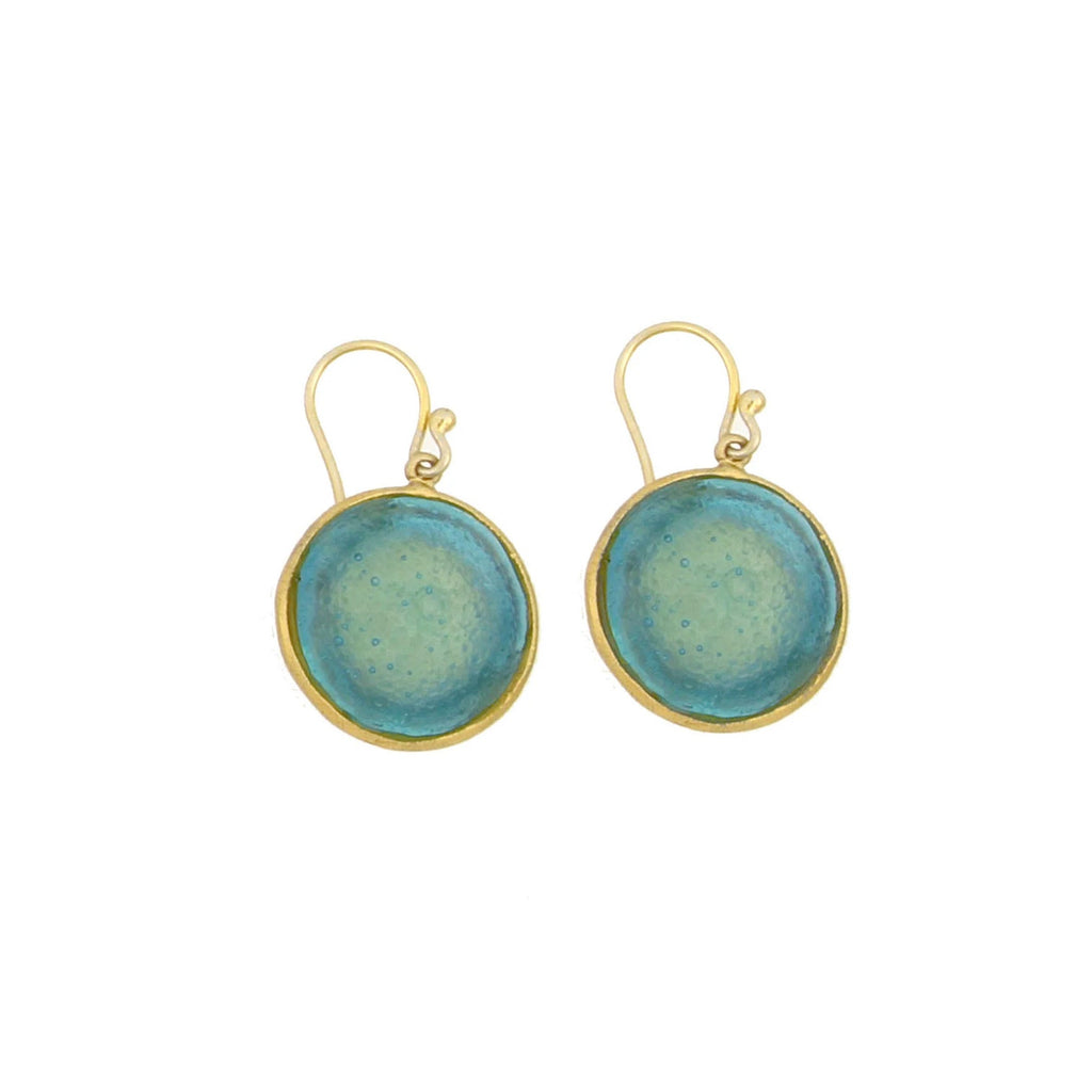 TealUnder the Sea - Sea Urchin Wire Earrings by Michael Michaud