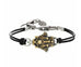 Silver, Gold, and Black Small Hamsa Chord Bracelet by Michal Golan