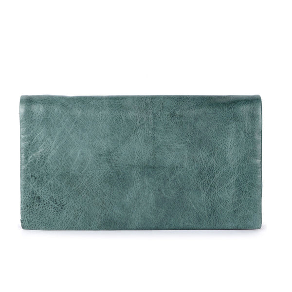 Eloise Leather Wallet in Sea Green