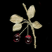 Morello Cherry Brooch By Michael Michaud