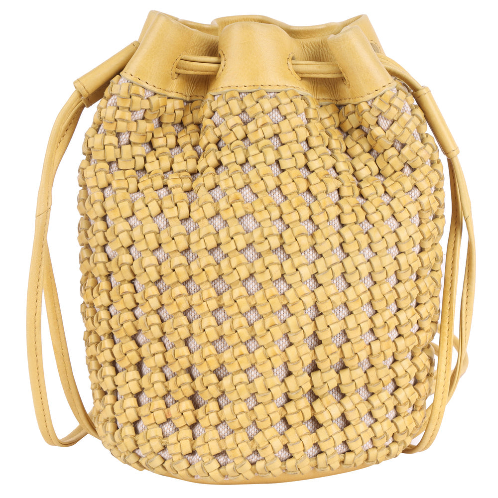 Dune Leather Crossbody in Yellow