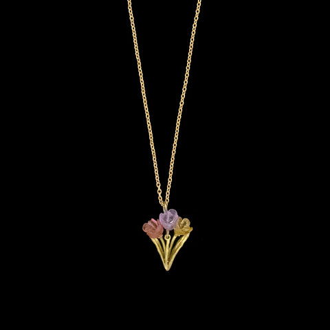 Tulip 16 inch Adjustable Dainty Pendant Necklace by Michael Michaud