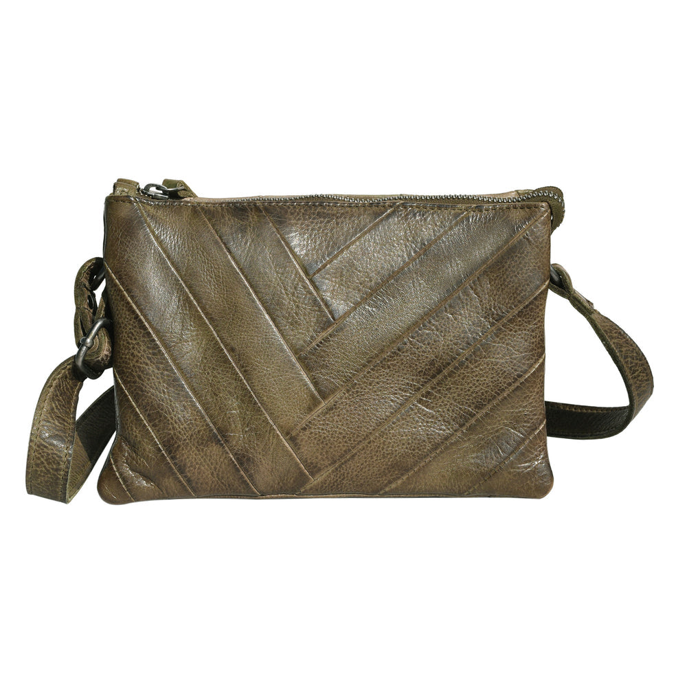 Sunny Leather Crossbody in Moss