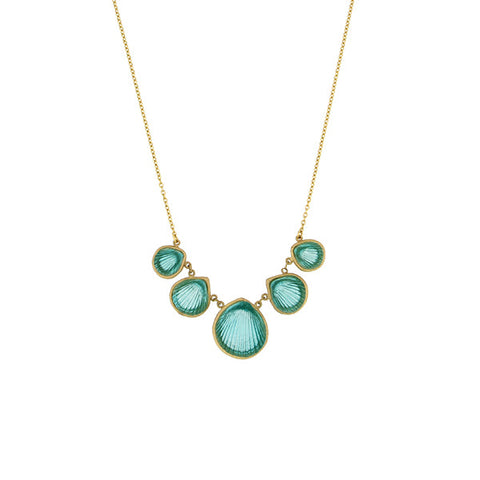 Teal Shell 16 Inch Adjustable Necklace by Michael Michaud