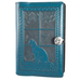 Large Leather Journal - Cat in Window in Saddle