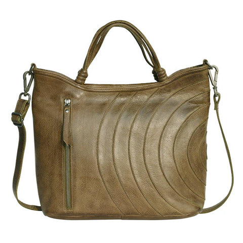 Joplin Leather Tote and Crossbody in Moss