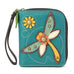 Dragonfly Zip-Around Wallet in Turquoise by Chala
