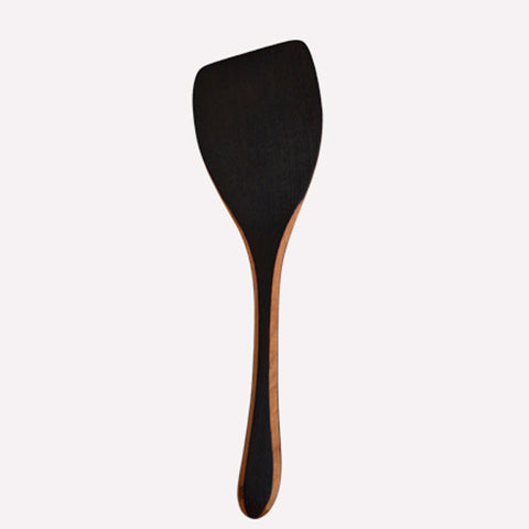 Blackened Cherry Wood Left Handed Large Spatula 11"