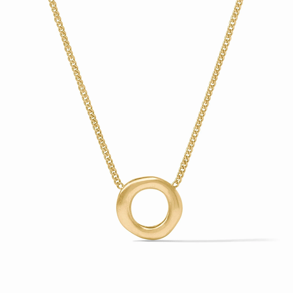 Wave Circle Delicate Gold Necklace by Julie Vos