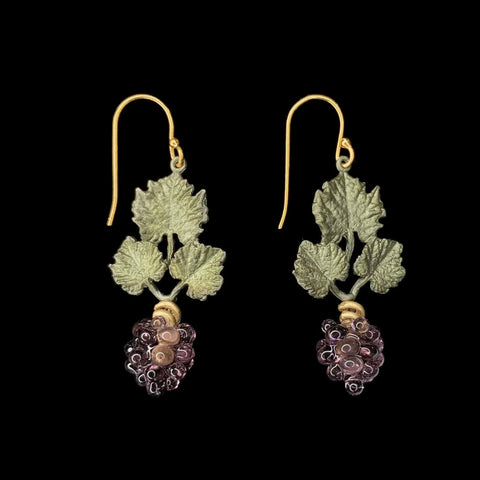 Wild Grape Vine Wire Earrings by Michael Michaud