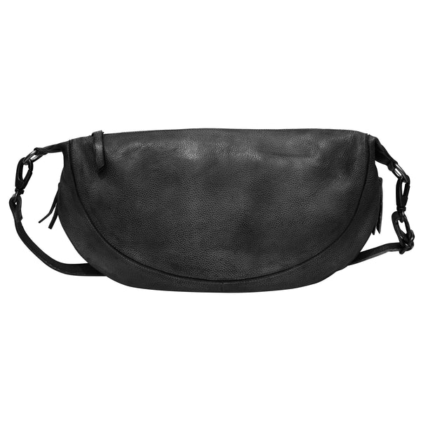 Callie Leather Sling and Crossbody in Black