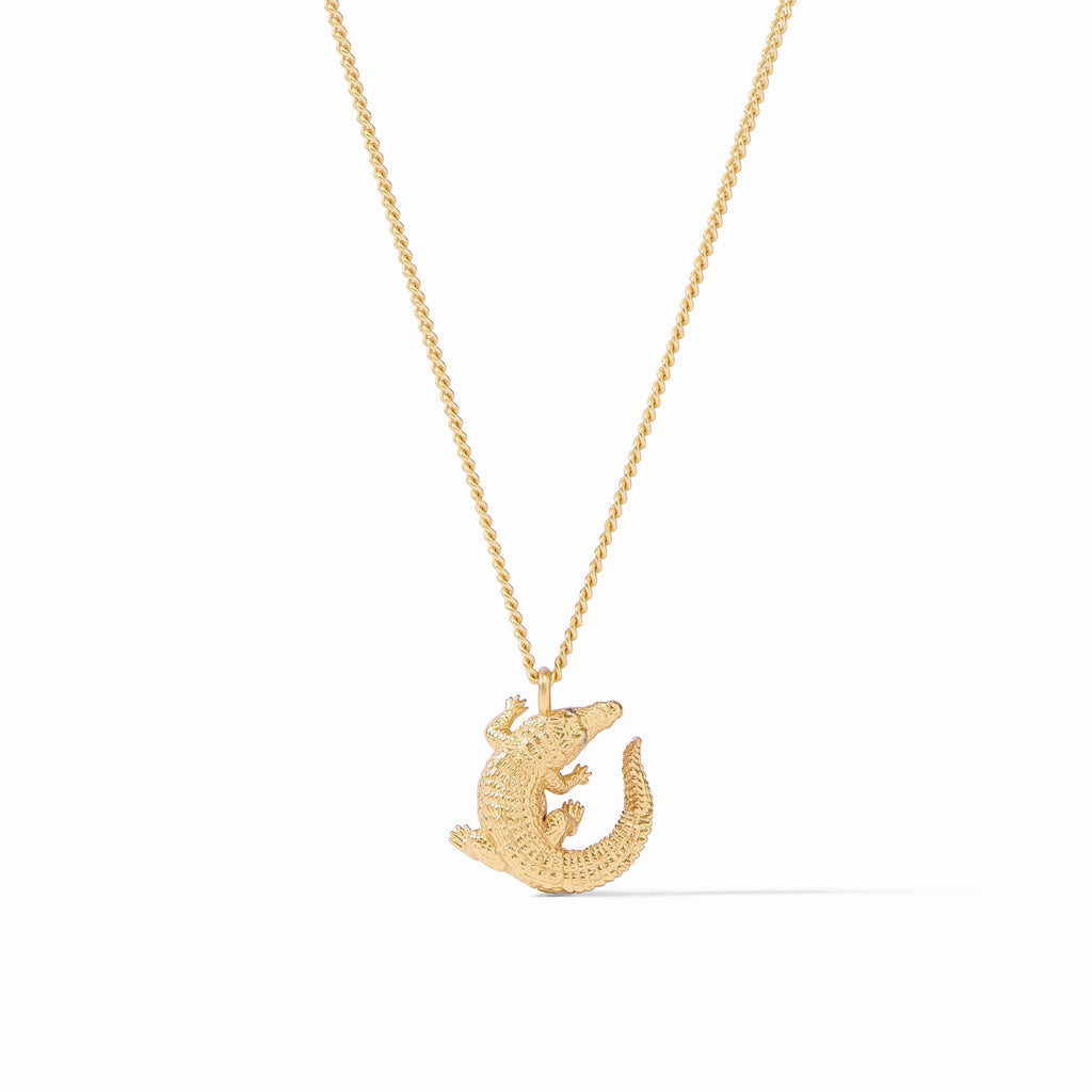 Alligator Gold Solitaire Necklace by Julie Vos
