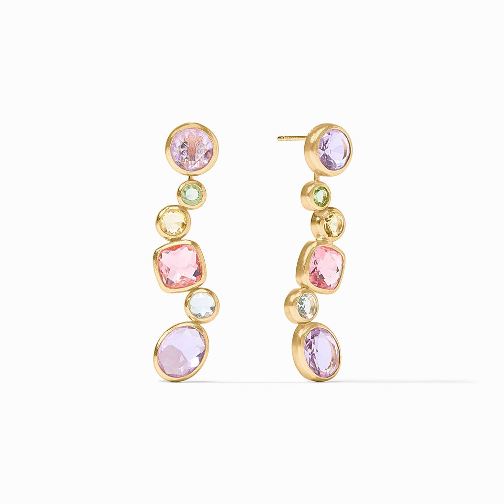 Kaleidoscope Earring Jacket in Multi Stone by Julie Vos
