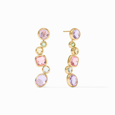 Kaleidoscope Earring Jacket in Multi Stone by Julie Vos