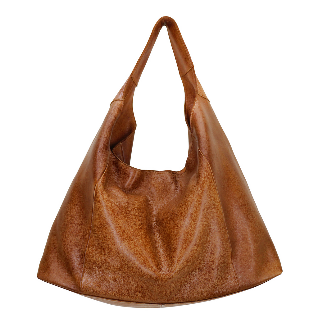 Lindsey Leather Tote in Cognac