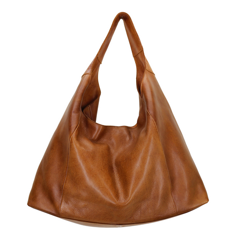 Lindsey Leather Tote in Cognac