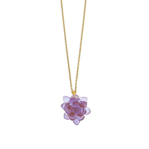 Water Lily 16 Inch Adjustable Flower Pendant Necklace by Michael Michaud
