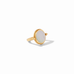Coin Revolving Mother of Pearl Ring Size 7 by Julie Vos