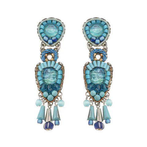 Cloudless Blue Bayou Artistic Blue Earrings by Ayala Bar