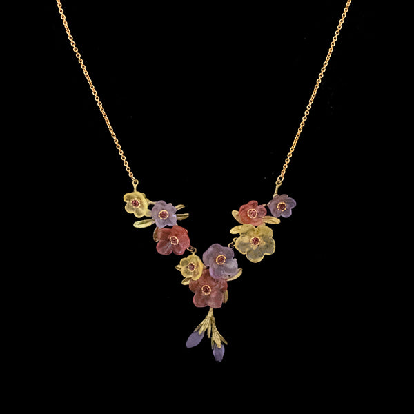 French Bouquet 16 inch Adjustable Statement Necklace by Michael Michaud