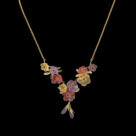 French Bouquet 16 inch Adjustable Statement Necklace by Michael Michaud