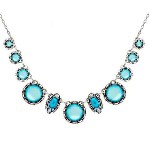 Light Blue Moonlight Simple Necklace by Firefly Jewelry