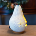 Snowy Evergreen Silhouette Lit Gourd