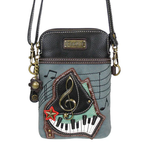 Piano Cellphone Crossbody in Indigo