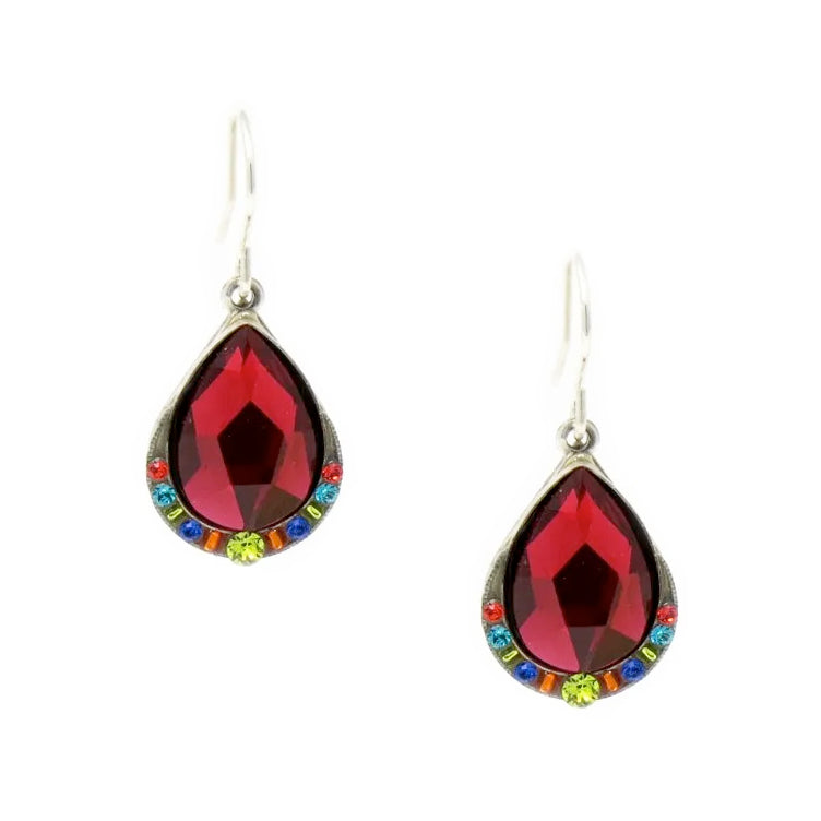 Scarlet Simple Drop Wide Earrings by Firefly Jewelry