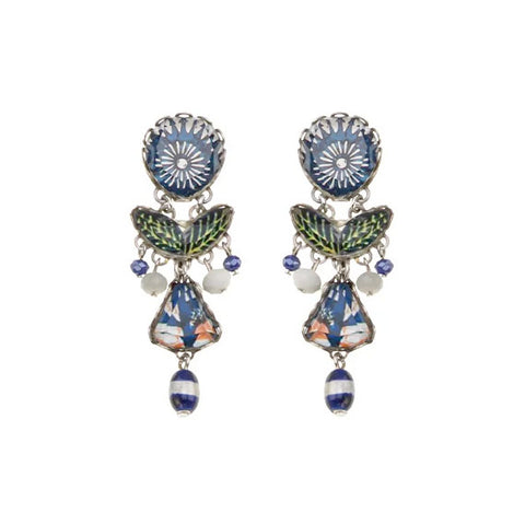 Aphrodite Blue Domes Small Bule Earrings by Ayala Bar