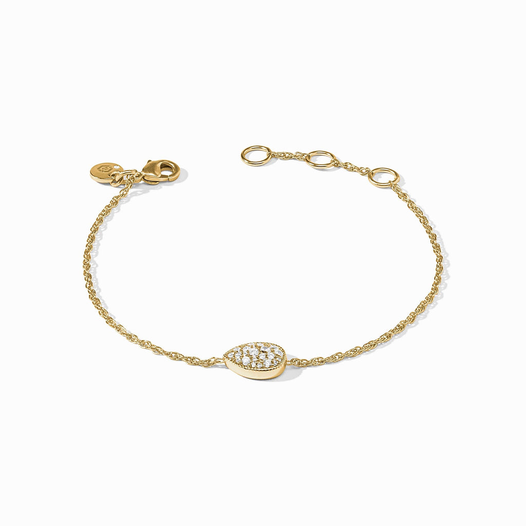 Pave Teardrop Delicate Bracelet in Cubic Zirconia by Julie Vos